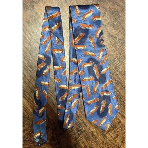 Men’s Tie Bacon Strip Patter‎ Via Manzoni Italian Silk - Picture 4 of 5